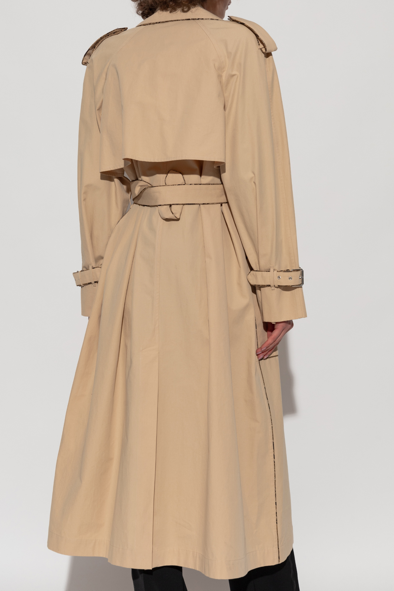 Beige Double-breasted trench coat Dries Van Noten - Vitkac AS